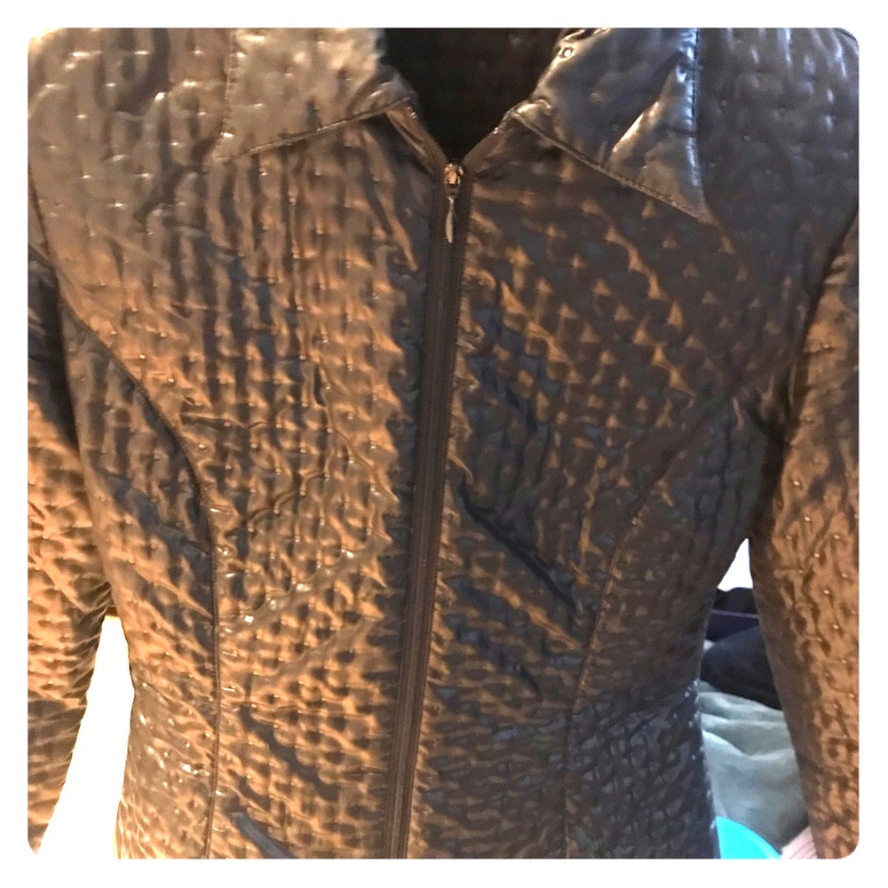 Anne Fontaine fitted leather jacket